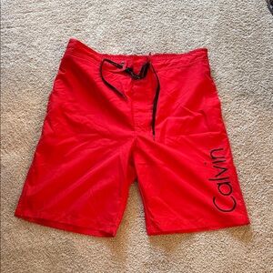 Calvin Klein Red Board Shorts